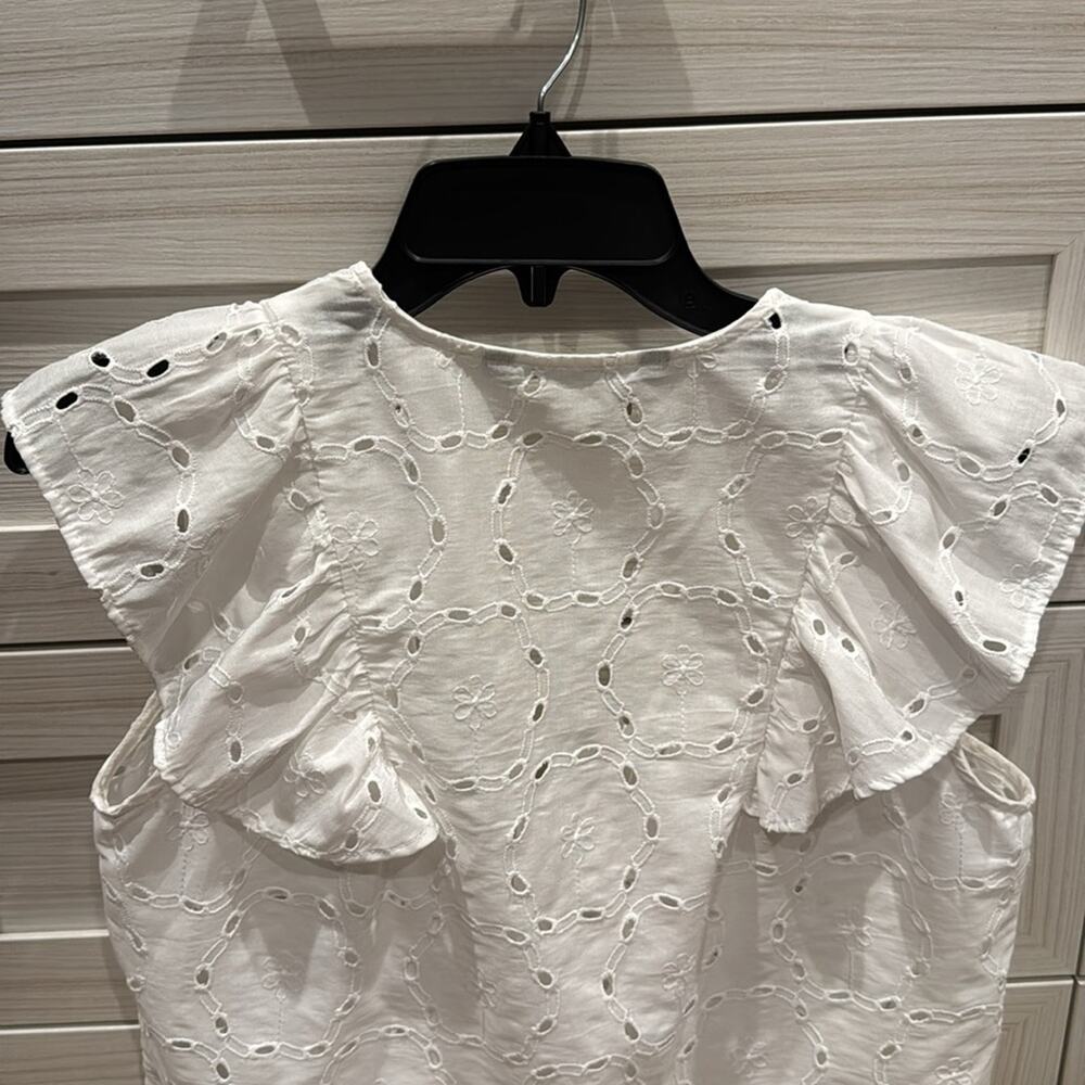 Zara Eyelet Sleeveless Top Small - Picture 4 of 4